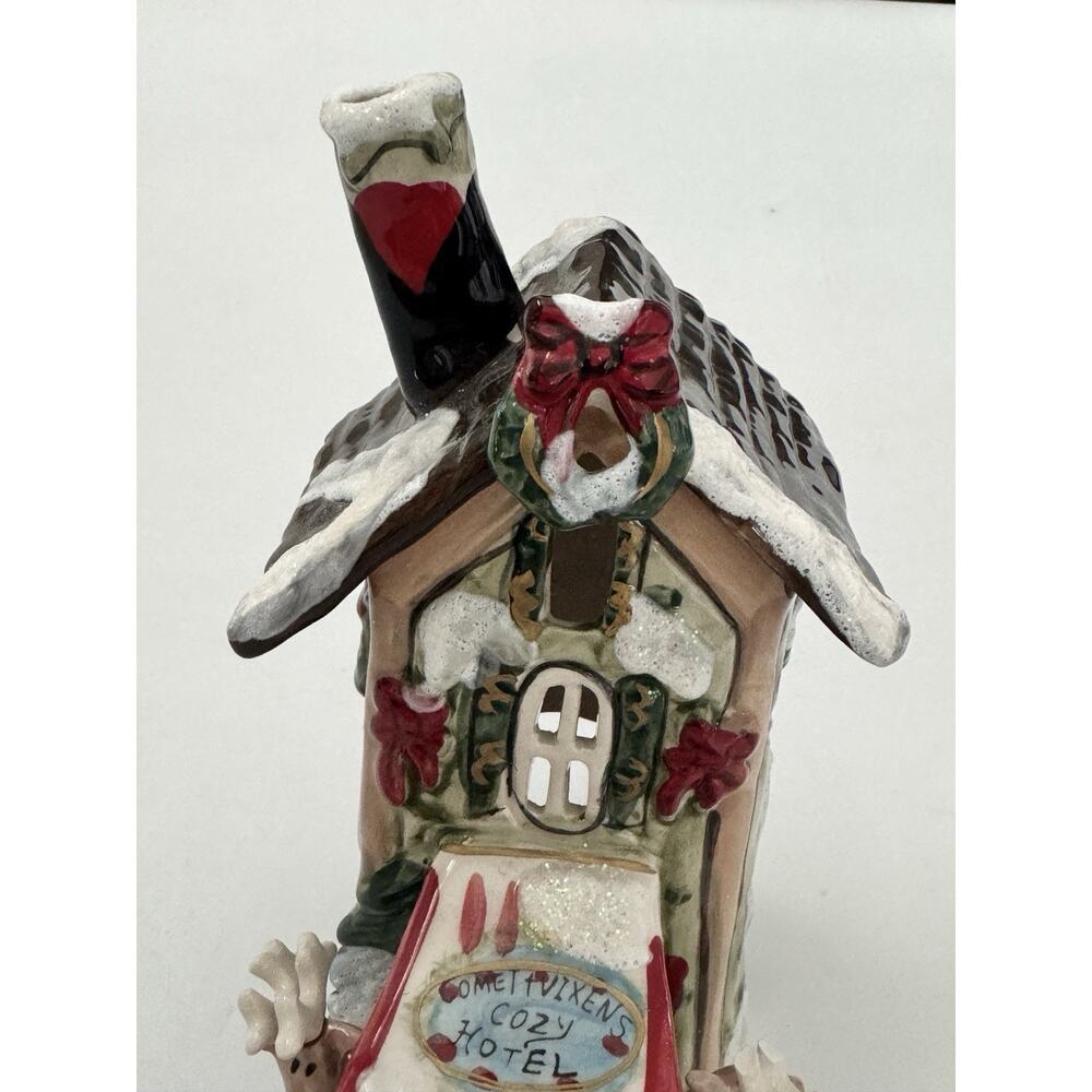 Blue Sky Clayworks Comet & Vixen's Cozy Hotel Candle House Christmas READ - Picture 9 of 9